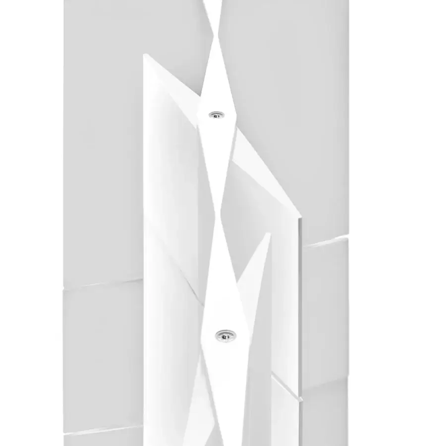Elegant MDF Italia Divide It room divider in white with geometrically arranged integral polyurethane panels and matte epoxy powder coating