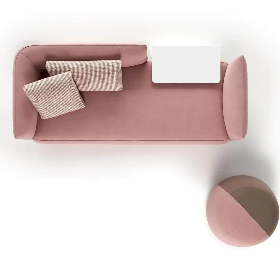 Architectural MDF Italia Cosy side table in white matt-painted aluminum presents refined form and functional elegance