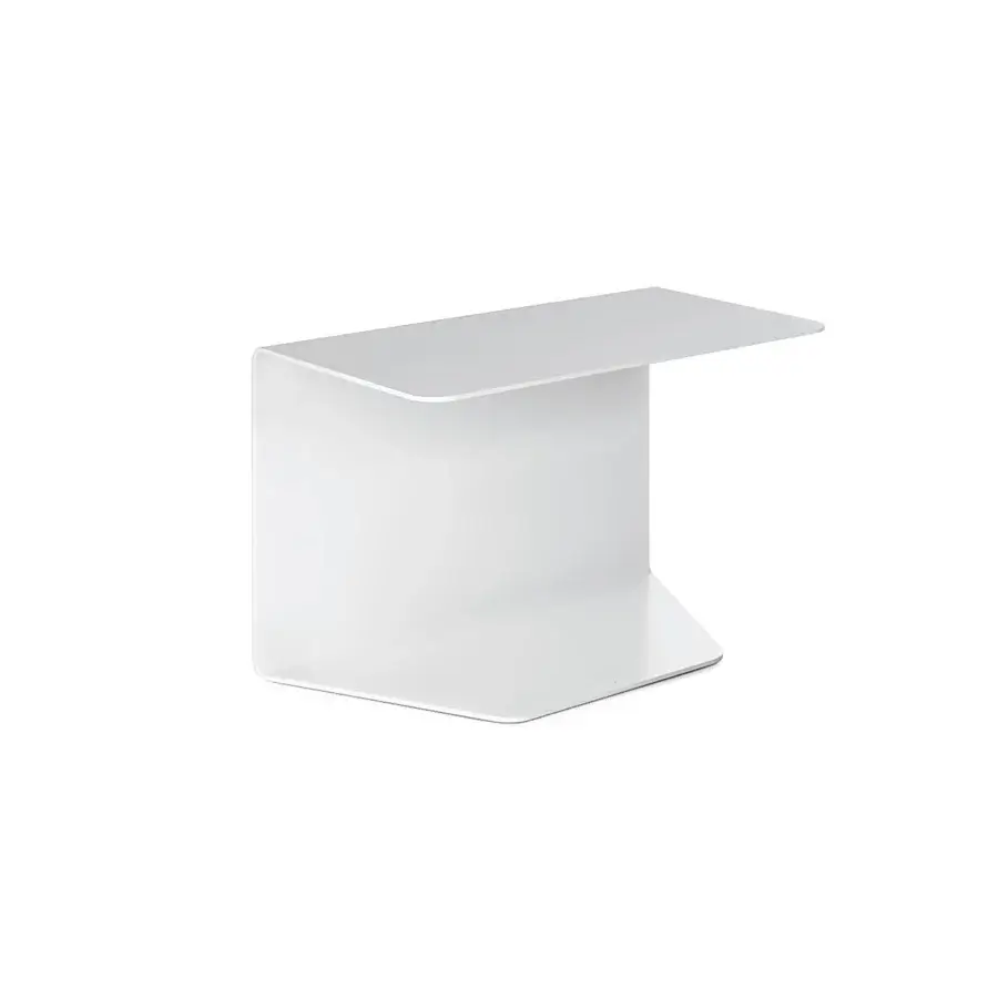 Superior MDF Italia Cosy side table built in curved aluminum with a white matt painted epoxy powder finish