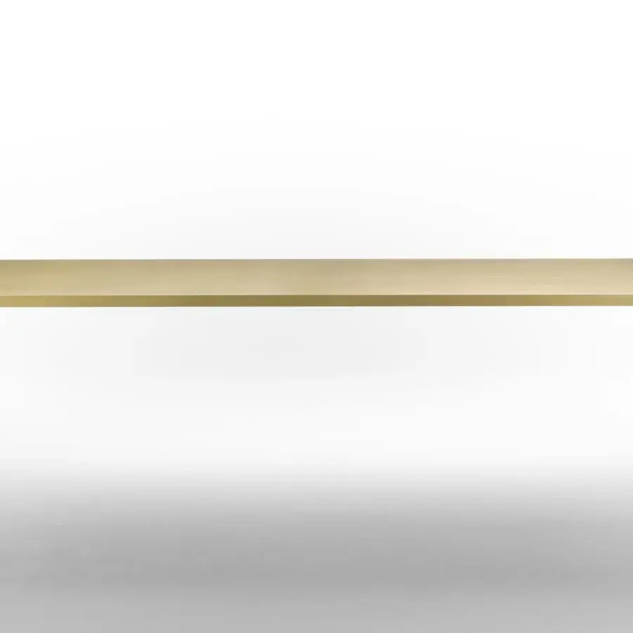 Exclusive MDF Italia Tense table crafted with brass plate and transparent acrylic in a matt brushed finish