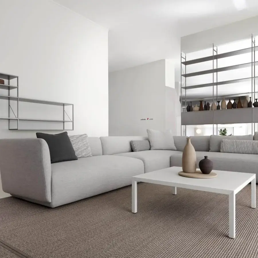 Superior MDF Italia Tense Material coffee table with square silhouette and matte white finish crafted in Italy