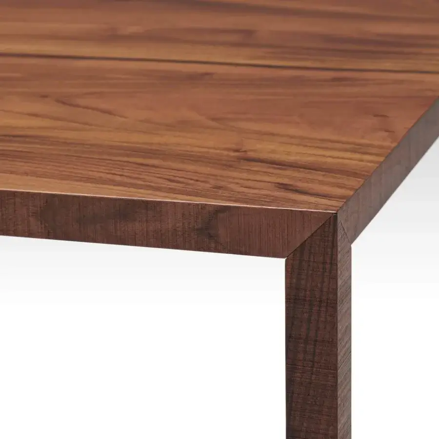 Distinguished MDF Italia Tense Material coffee table crafted in Italy with reddish-brown wood and visible grain finish