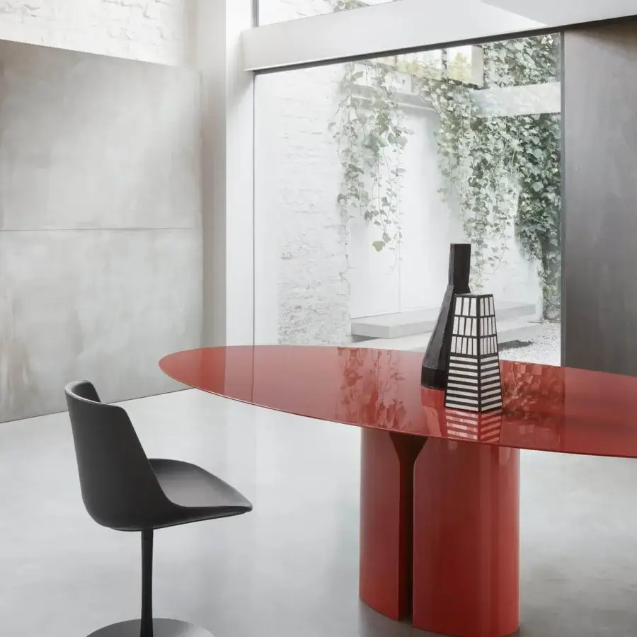 Distinguished MDF Italia Flow chair with Nuvola leather upholstery and matte anthracite finish crafted for modern living spaces