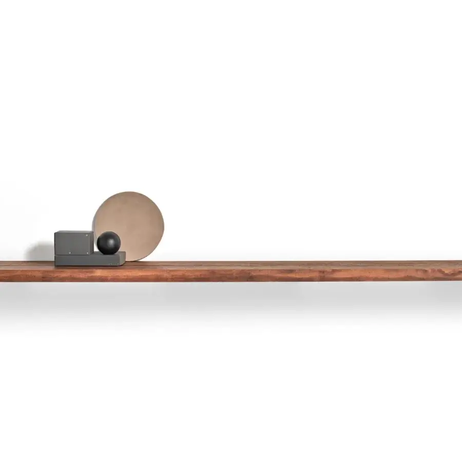 Exceptional MDF Italia Link shelf with clean lines built in natural oak wood and a matte surface