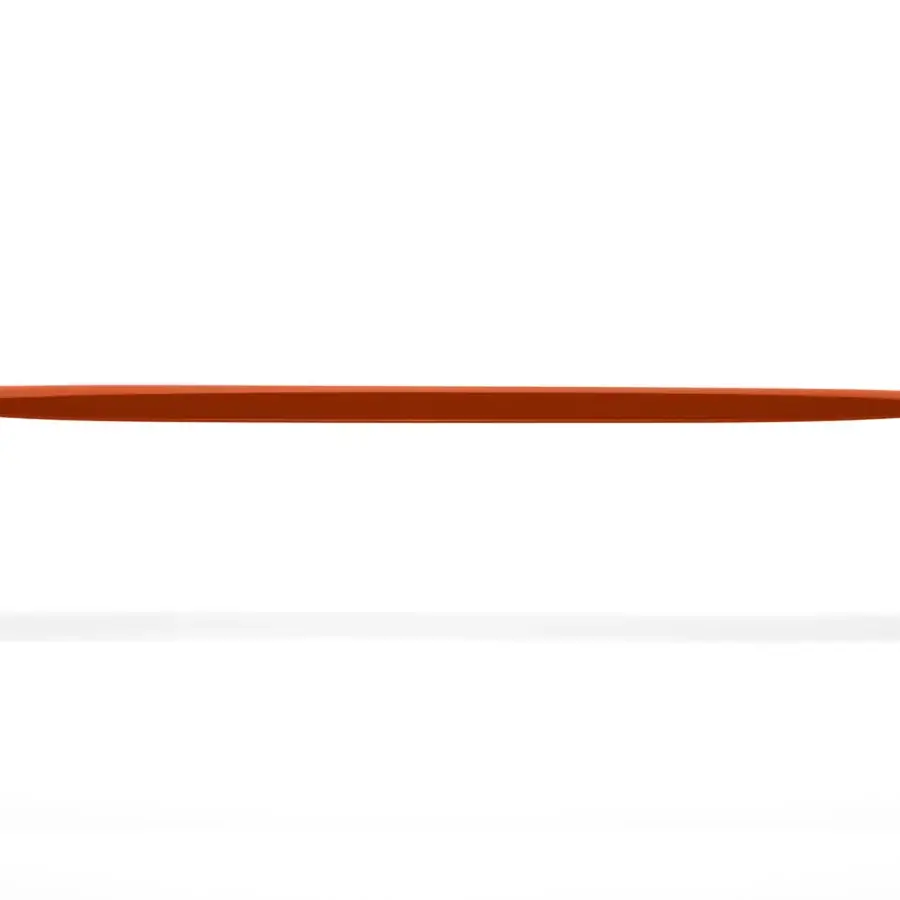 Superior MDF Italia Le Banc bench built from a single sheet of gloss lacquered metal in burnt orange with clean lines