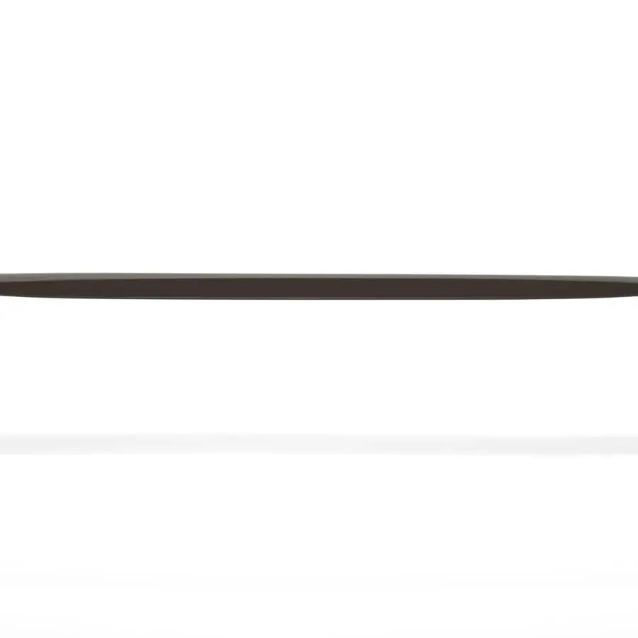 Innovative MDF Italia Le Banc bench with a fluid curved form built from aluminum in a dark brownish-gray matte finish