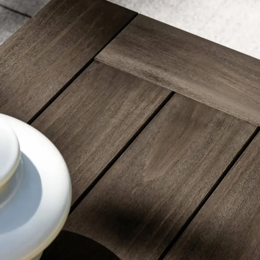 Elegant Talenti Argo Wood coffee table crafted in dark brown accoya wood with a matte finish