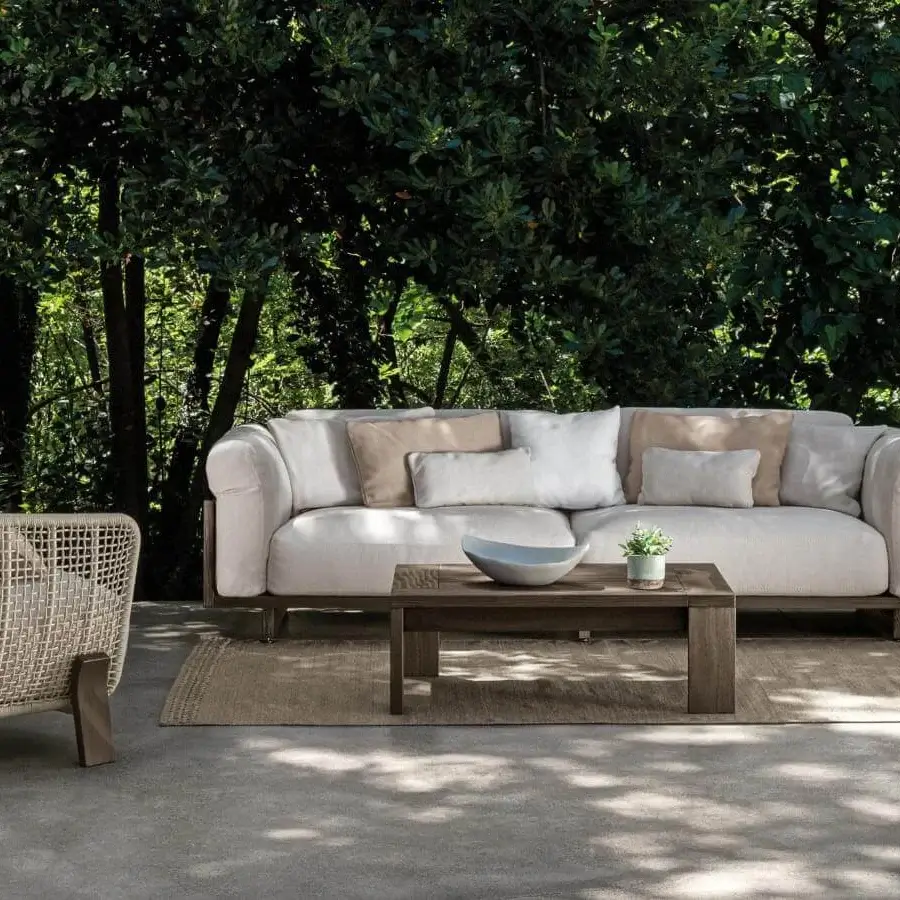Distinguished Talenti Argo Wood coffee table crafted in dark brown accoya wood with a minimalist finish
