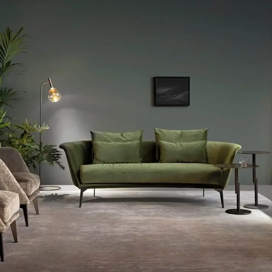 Elegant Bonaldo Innesti side table with cylindrical form in dark brown metal and matte finish