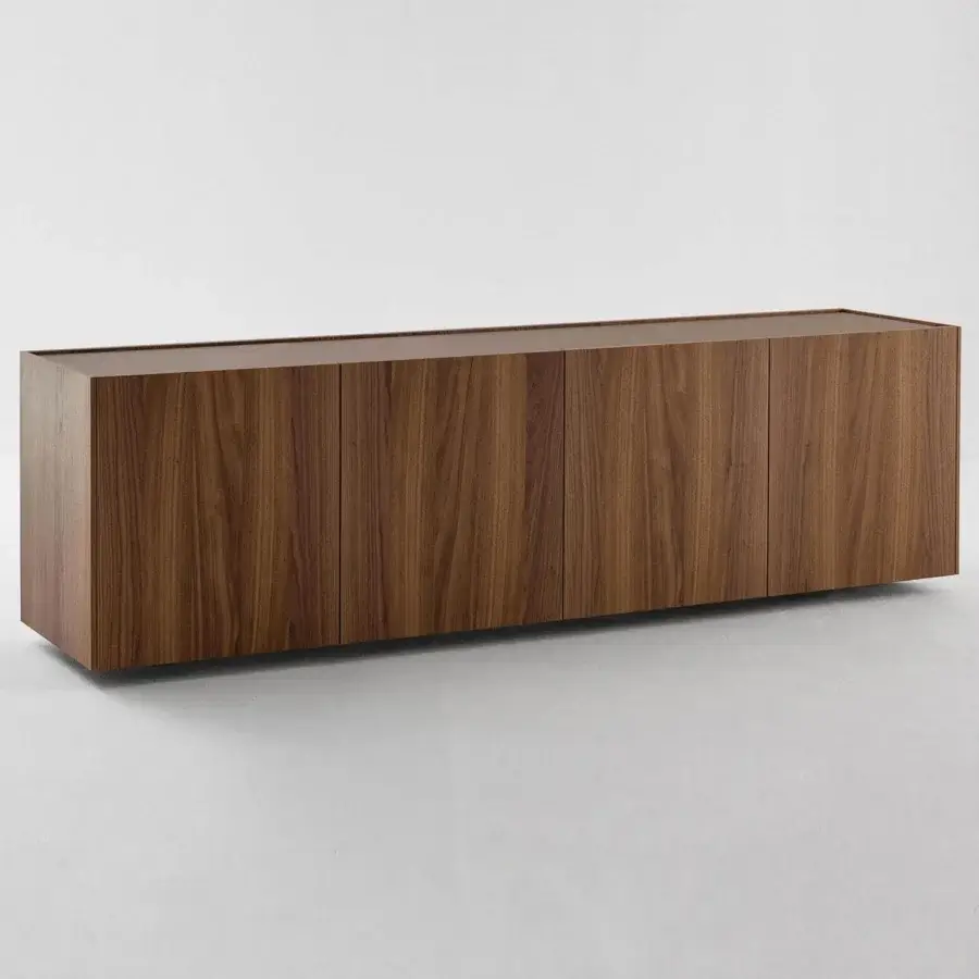 Superior Bonaldo Outline sideboard crafted in canaletto walnut with a warm, flush design and low feet