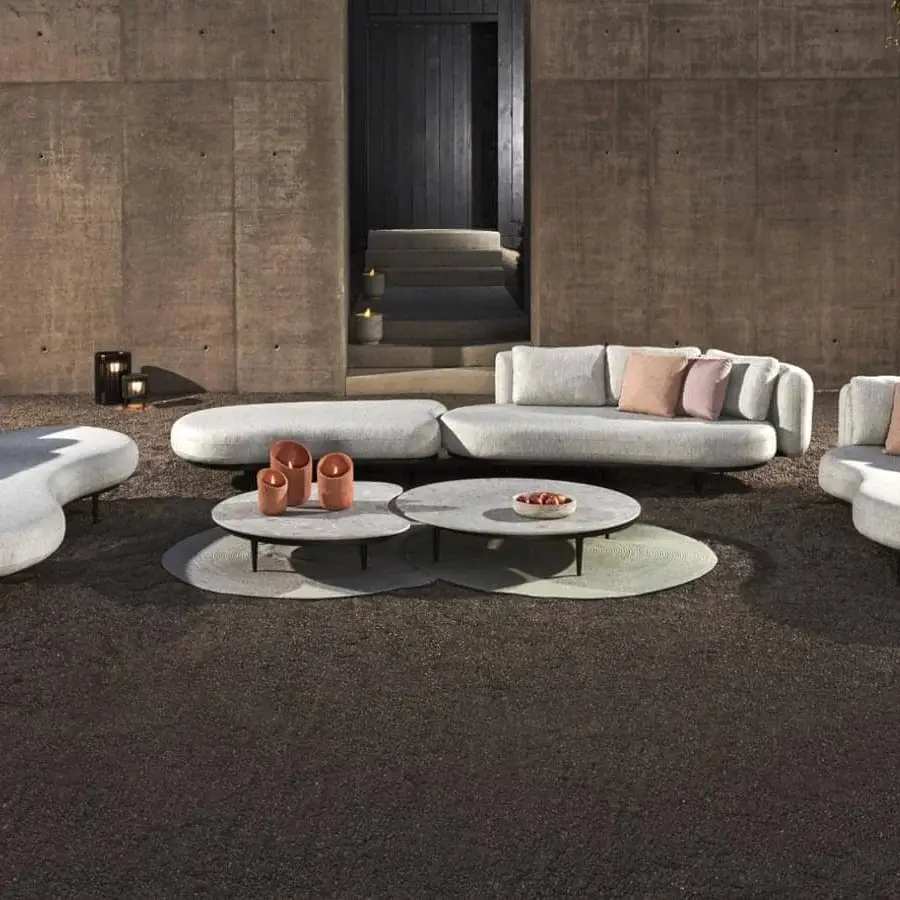 Superior Royal Botania Tono ottoman with reddish-brown textile and matte finish offering versatile function