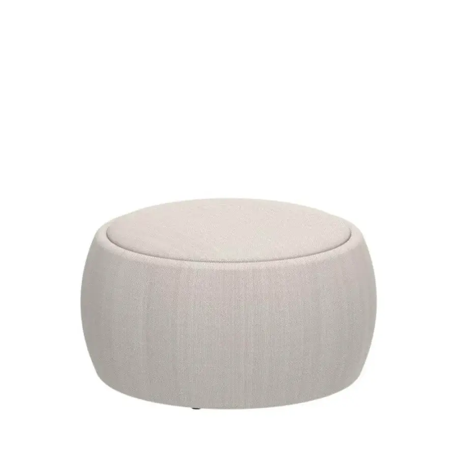 Superior Royal Botania Tono ottoman with molded plastic construction and removable woven neutral textile cover