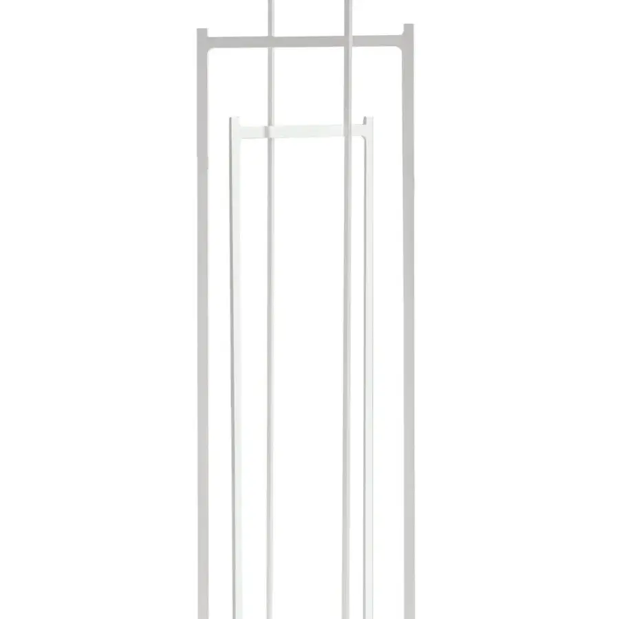 Superior Sovet Italia Clip coat stand crafted in laser-cut welded metal with embossed white finish