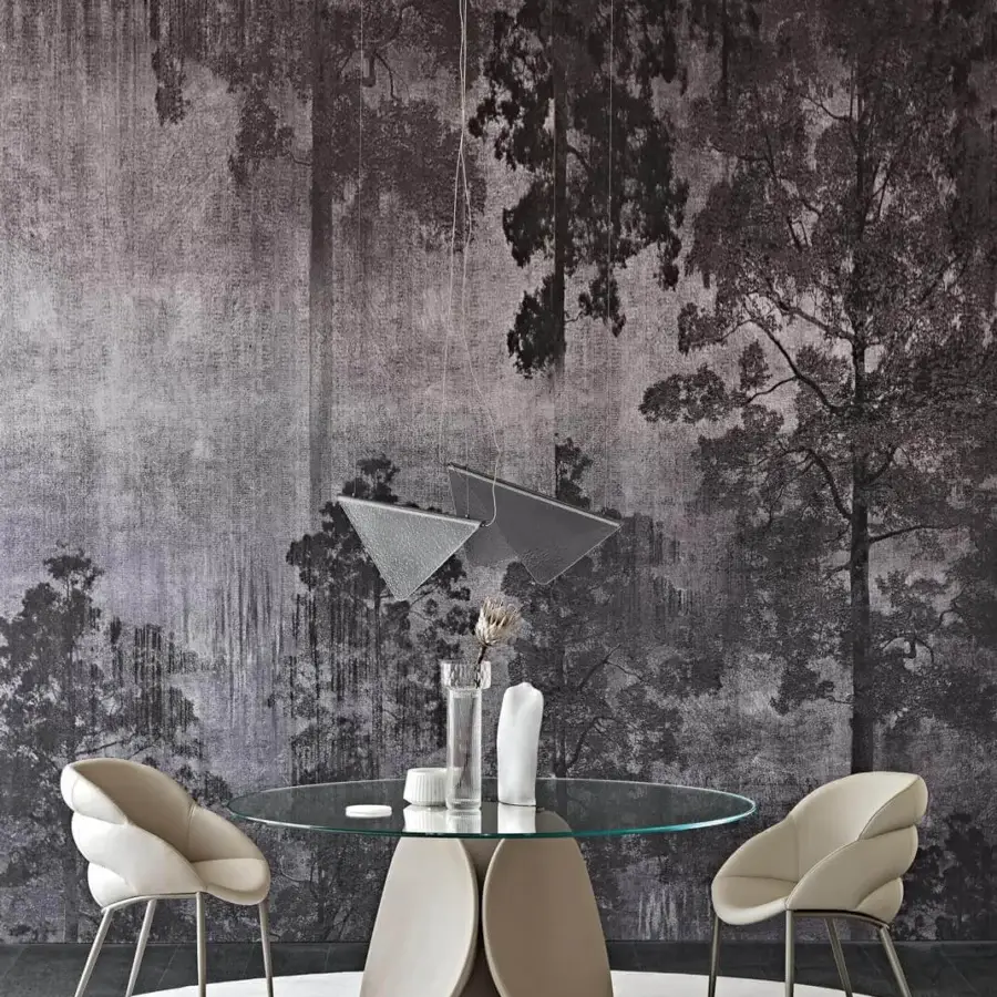 Distinguished Cattelan Italia Velar suspension lamp with folded transparent glass and central LED light illumination
