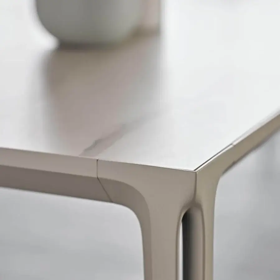 Superior Cattelan Italia Boulevard table with ceramic Marmi and embossed lacquered aluminum in a matte finish