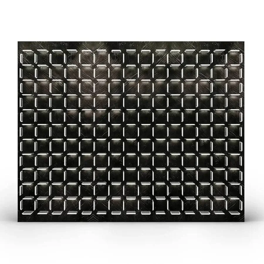 Distinguished Reflex Aurora shelf with marble glass wall panels, transparent glass shelves and brushed metal frame with LED backlighting