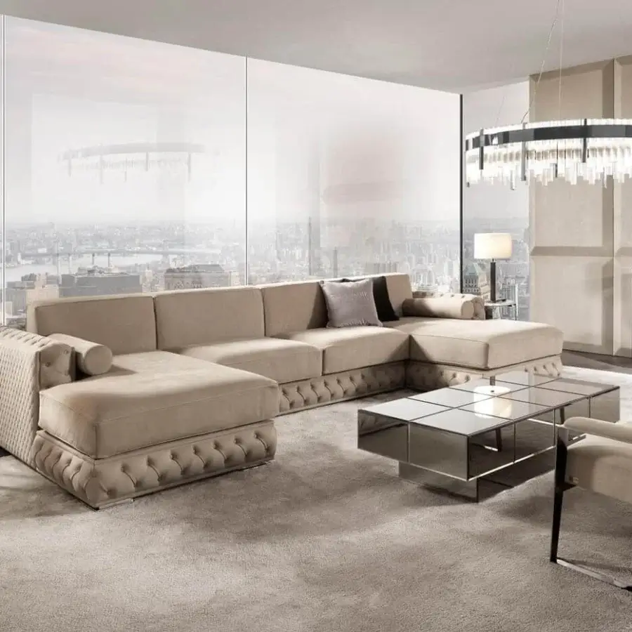 Sophisticated DV Home Collection Windsor table lamp in light textile and dark-toned metal with a light tabletop crafted in Italy