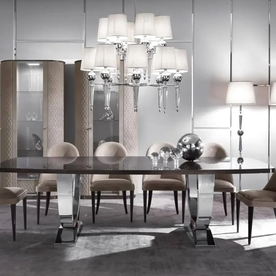 Elegant DV Home Collection Windsor chair with muted taupe quilted textile and cacao walnut finished solid wood legs