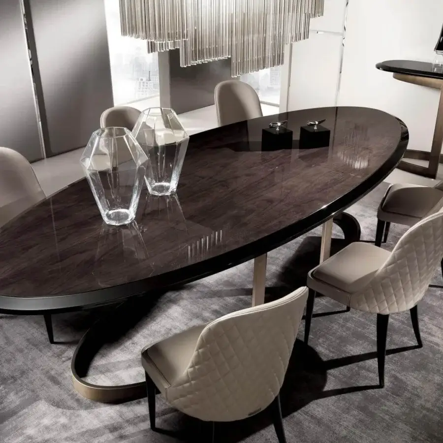 Sophisticated DV Home Collection Windsor chair with quilted light textile upholstery and cacao walnut finished solid wood legs