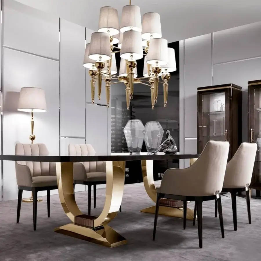 Captivating DV Home Collection Charlotte armchair with light beige fabric upholstery and dark lacquered solid wood legs