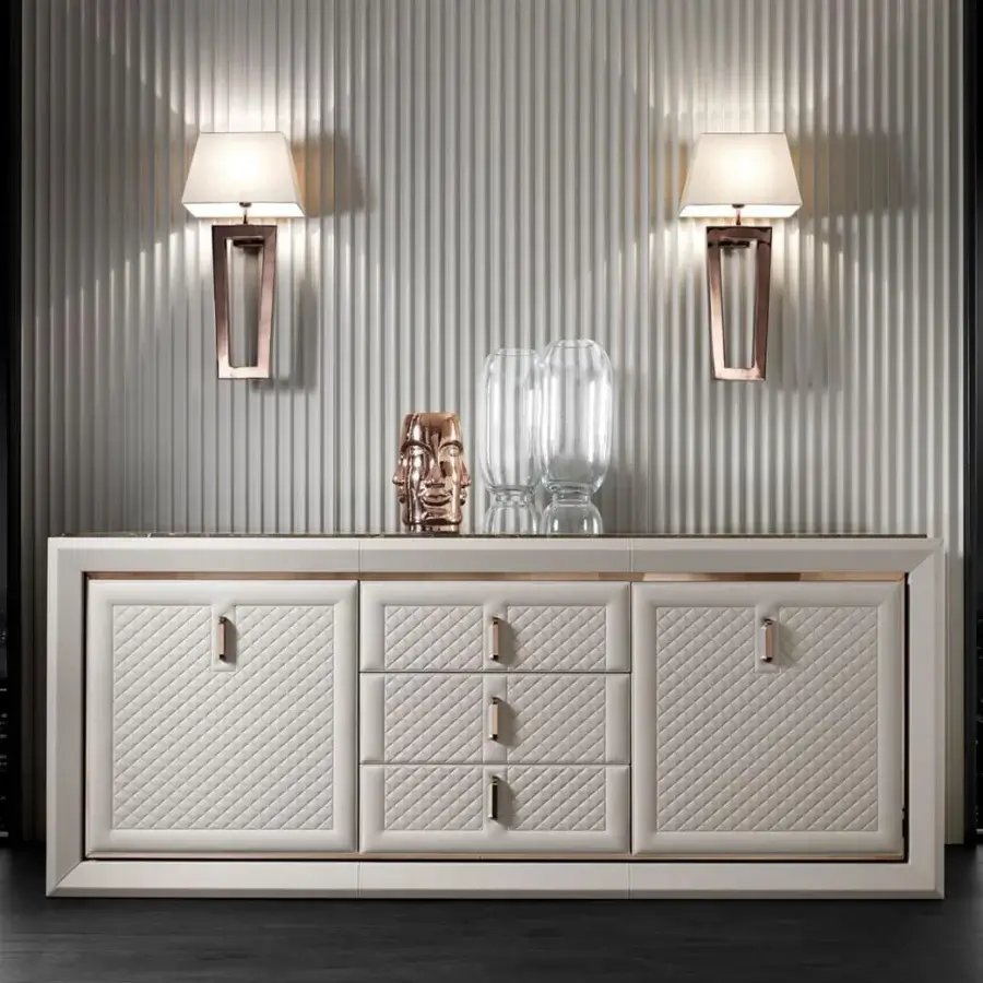 Lavish DV Home Collection Deco wall lamp with a square fabric lampshade and lustrous bronze metal frame