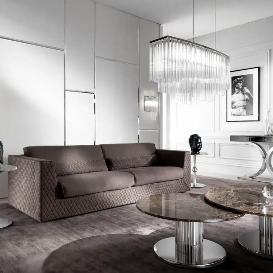 Superior DV Home Collection Hermes wall lamp with a refined natural crystal and shining chrome metal structure