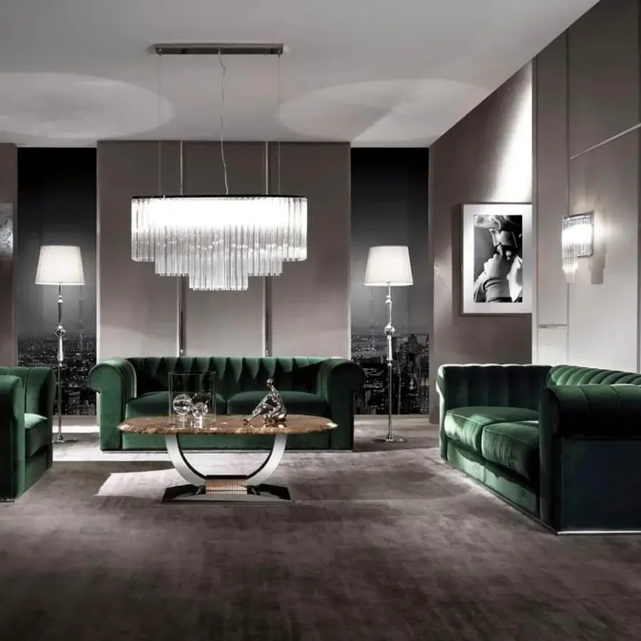 Superior DV Home Collection Hermes suspension lamp with a shining chrome metal structure and cascading natural crystal pendants
