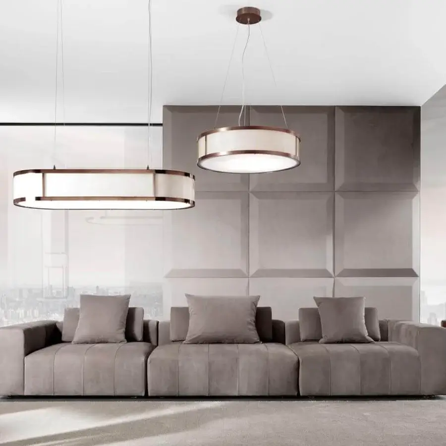 Distinguished DV Home Collection Edmond sectional crafted with solid wood and polyurethane foam, upholstered in light grayish-brown textile with matte finish