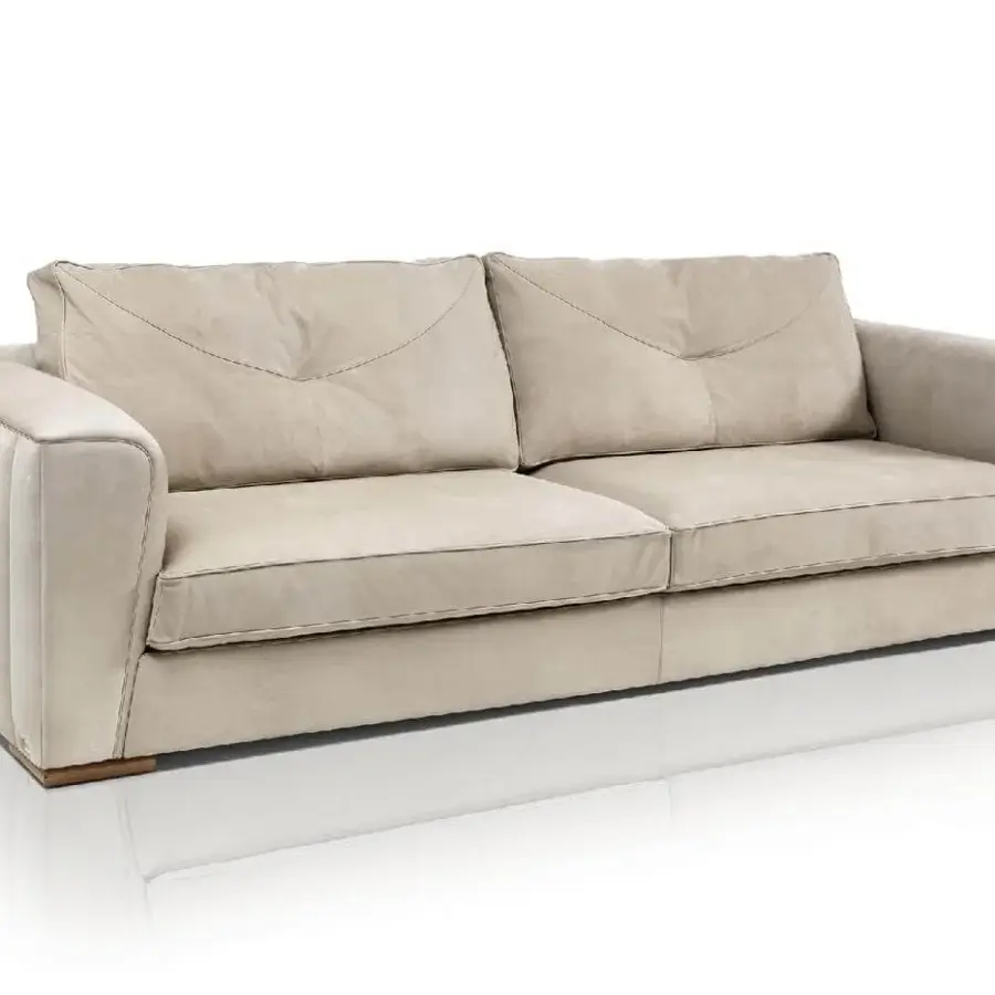 Lavish DV Home Collection Beverly sofa built with solid wood and light beige textile with matte finish