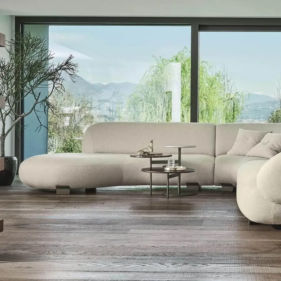 Captivating Ditre Italia Unit bookcase with dark veneered wood shelves in matte finish and slender metal frame