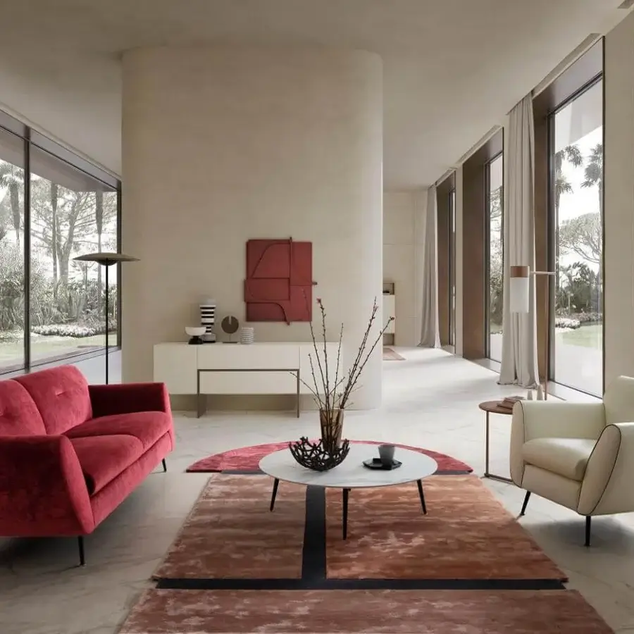 Distinguished Presotto Olive coffee table with refined round top in matte lacquer and luxury peltro metal legs