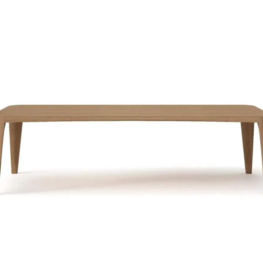 Superior Presotto Terra table crafted in Earth Antique Oak solid wood with a smooth light brown matte finish