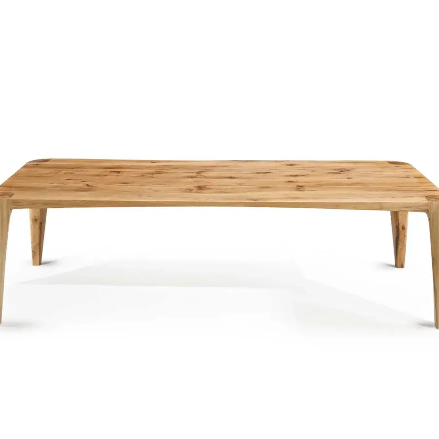 Distinguished Presotto Terra table crafted in Earth Antique Oak solid wood with a matte finish and natural grain