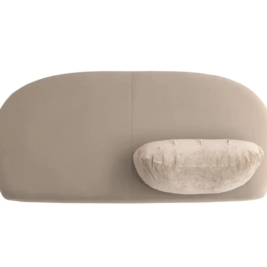 Elegant Ditre Italia Papilo sofa with light beige textile upholstery and matte finish presents adjustable shaping