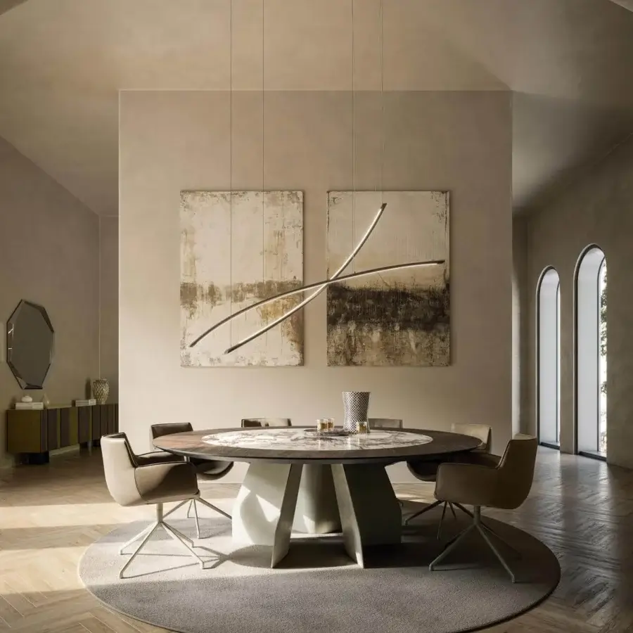 Distinguished Cattelan Italia Rhonda armchair with rounded upholstered seat and matte metal base