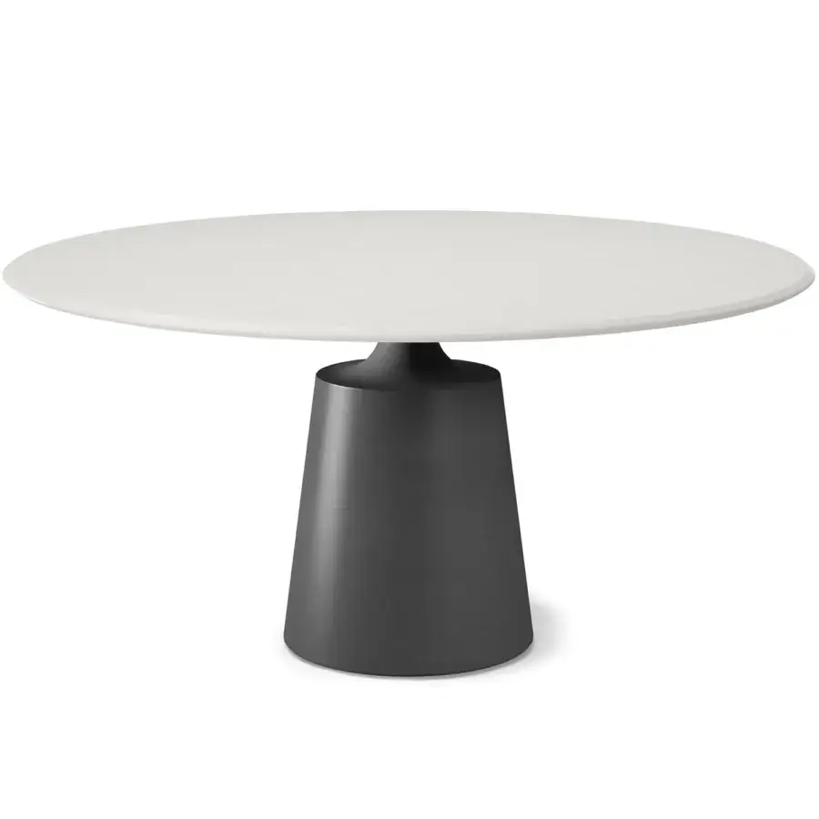 Superior Cattelan Italia Yoda Argile table with light clay top and dark grey matte finished base