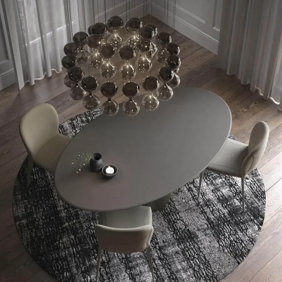 Superior Cattelan Italia Nancy ML chair with light beige textile upholstery and sinuous stitched detailing in slender steel legs