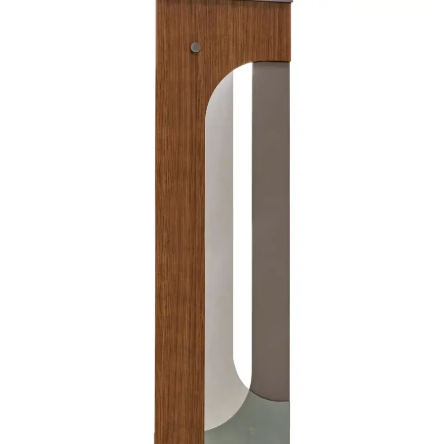 Exceptional Arketipo Hide Me room divider with wood grain, varnished wood and metal inserts in a contemporary design