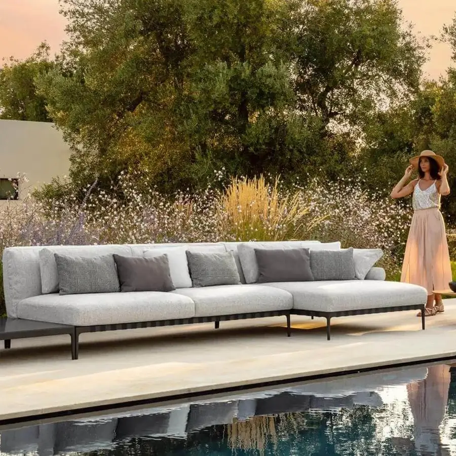 Distinguished Talenti Salinas coffee table with dark concrete and a slender darker frame exhibiting clean lines