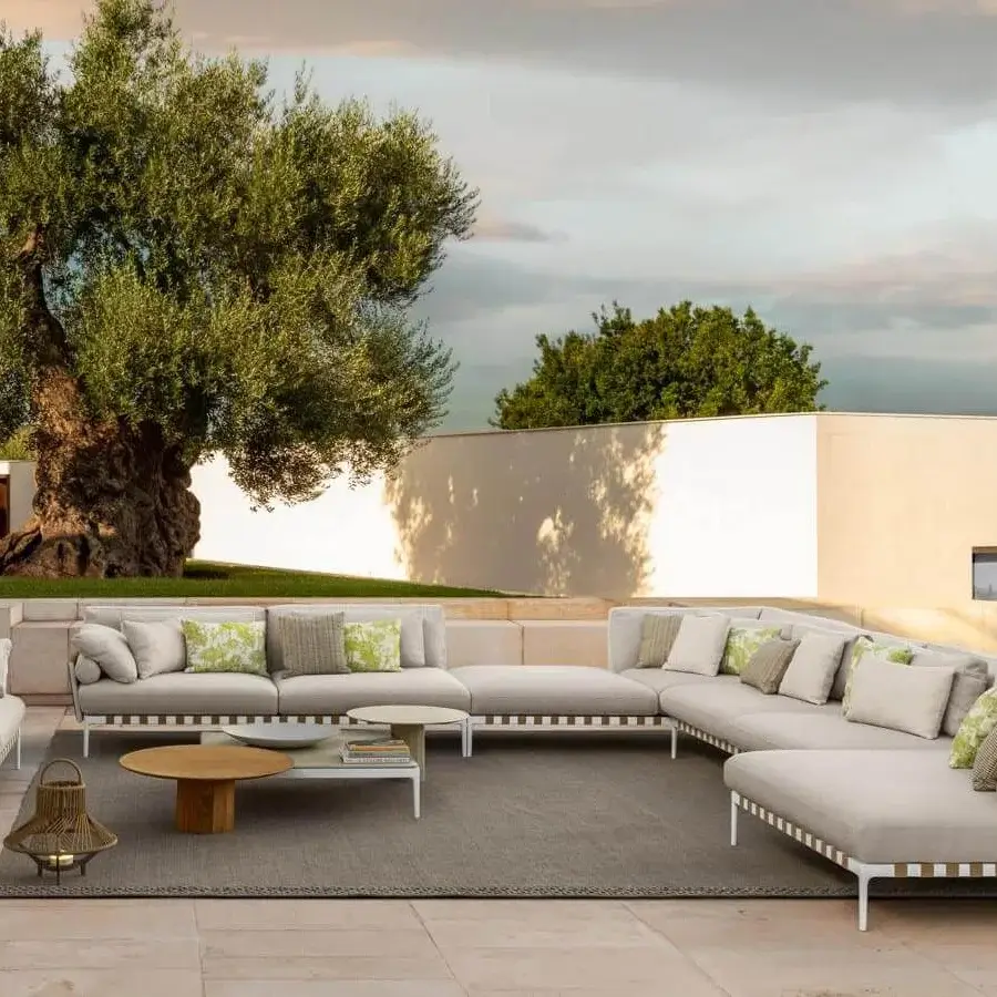 Exclusive Talenti Salinas coffee table with reflective lava stone and sleek white matte finish built with an open shelf