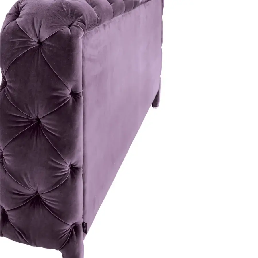 Exceptional Arketipo Windsor Dream bed with muted purple velvet upholstery and rhombus patterns crafted in Italy with hand-made finishing