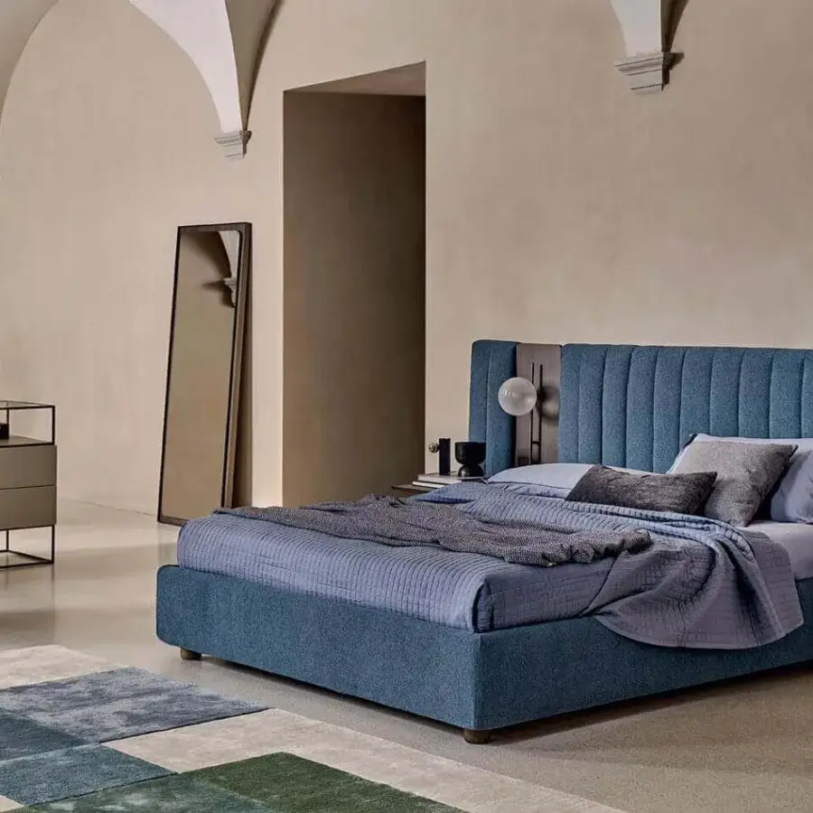 Elegant Ditre Italia Eric nightstand crafted in lacquered particle board with a drawer and open shelf in dark brown or gray finish
