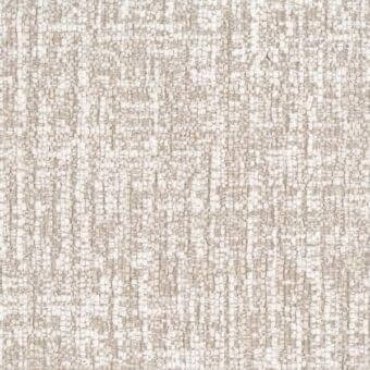 Beige woven fabric texture with heathered effect and taupe threads, displaying a matte finish and nubby, irregular pattern.