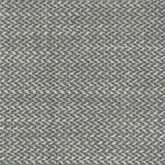 Woven fabric sample, dark gray and light beige yarns, irregular speckled pattern with diagonal lines and nubby texture.