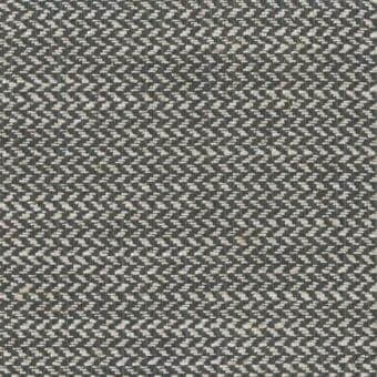 Woven fabric sample, gray and off-white, irregular pattern with diagonal weave and nubby texture; label reads "mariani > fabric > chancas > l chancas 211".