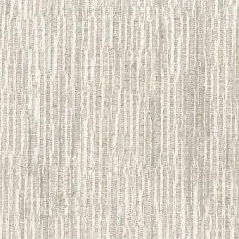 Mariani Elettra fabric texture, off-white and silver-gray, vertical ribbed weave with subtle yarn density variations and a shimmering effect.