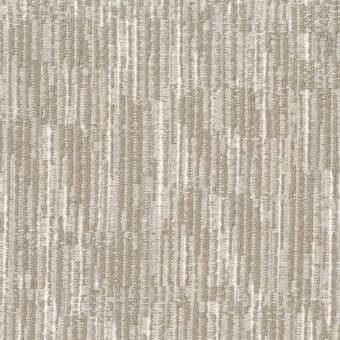 Mariani Elettra fabric sample, light beige woven texture, irregular vertical lines in cream and tan tones, organic mottled pattern.