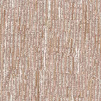 Mariani Elettra fabric sample, terracotta and beige woven texture, vertical lines, irregular nubby weave, linen blend material.