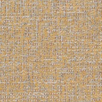 Mustard yellow upholstery fabric with dense, irregular weave and subtle rust-brown & gray-beige threads; labeled “mariani m039”.
