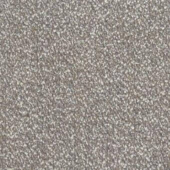 Woven fabric texture, muted gray tone, heathered and speckled pattern with irregular bouclé-like weave and visible "mariani" label.